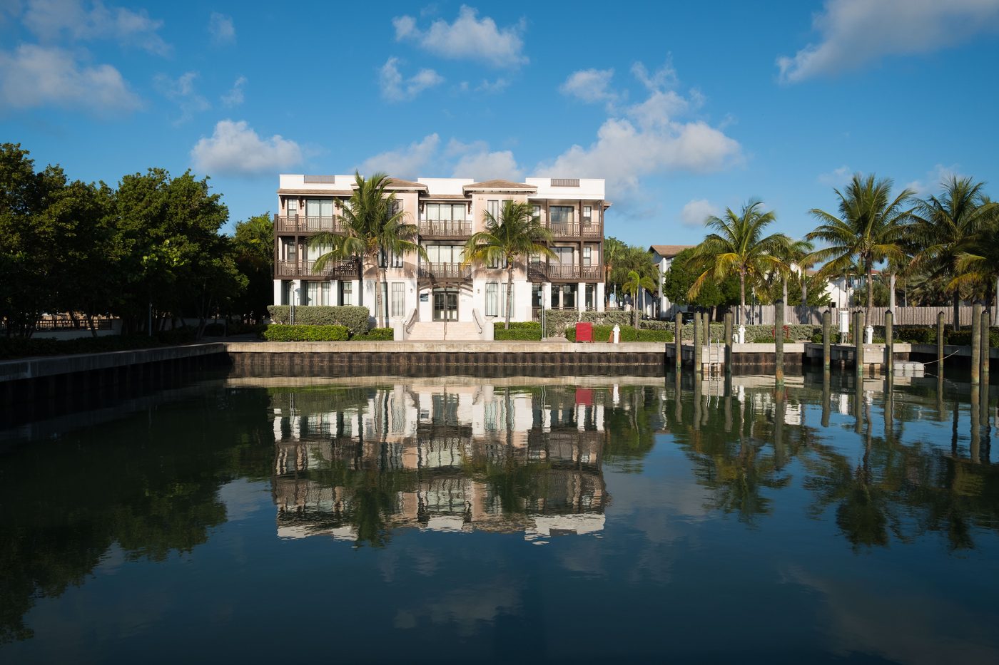 Elevated concrete canal-front home in Marathon, Florida Keys